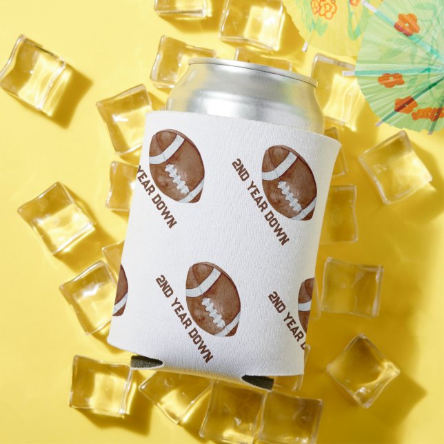 Football second year down boy birthday  can cooler (In Situ Summer)