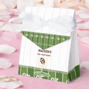Football second year down boy birthday favour box