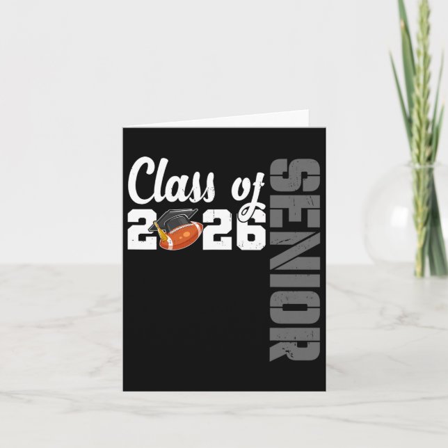 Football Senior Cl Of 2026 Graduation Senior 26 Gr Card (Front)