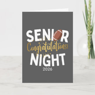 Football Senior Night Congratulations Card