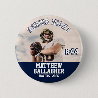Football Senior Night Custom Player Photo 6 Cm Round Badge