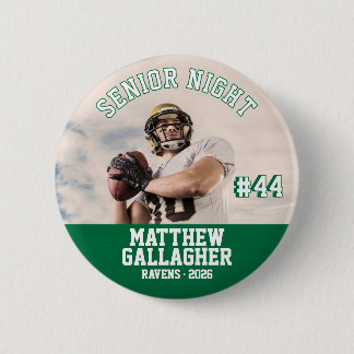Football Senior Night Custom Player Photo 6 Cm Round Badge