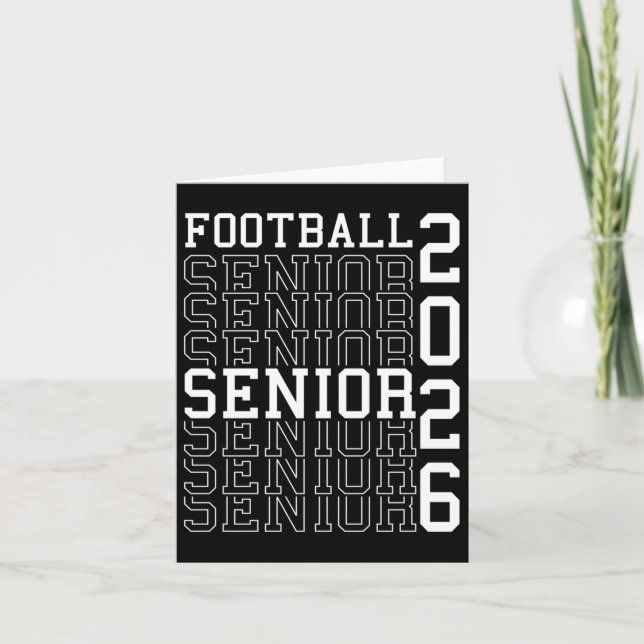 Football Senior Night Football Senior 2026 Graduat Card (Front)