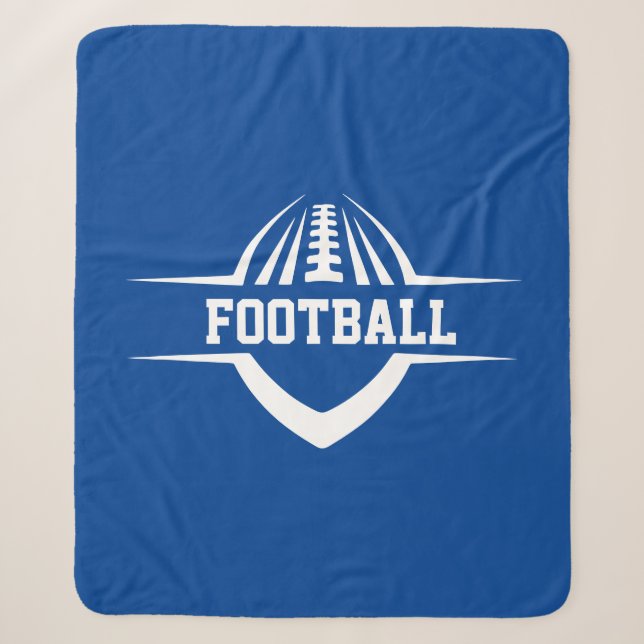 Football Sherpa Fleece Blanket (Front)