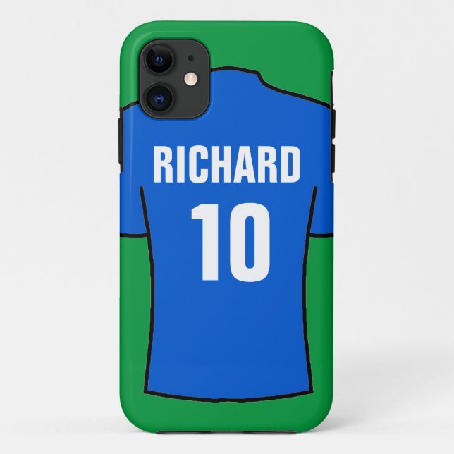 Football Shirt in Blue Case-Mate iPhone Case (Back)