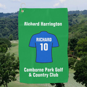 Football Shirt in Blue Golf Towel
