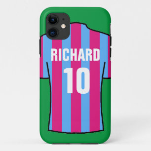 Football Shirt in Claret & Blue Case-Mate iPhone Case