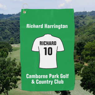 Football Shirt in White Golf Towel