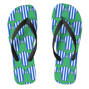 Football Shirts Design in Blue Stripes Jandals