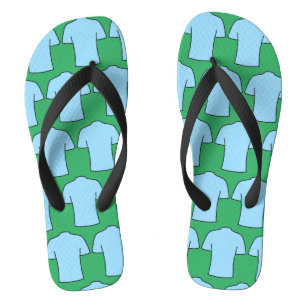 Football Shirts Design in Light Blue Sky Blue Jandals