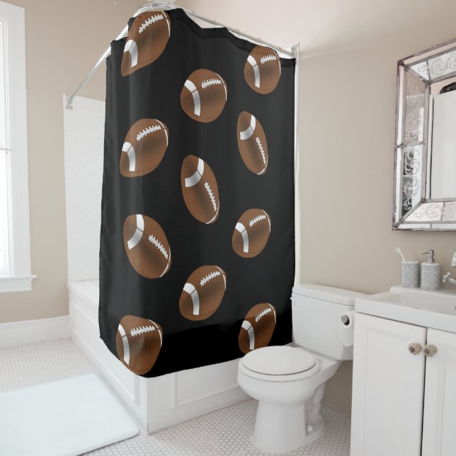 Football shower curtain (In Situ)