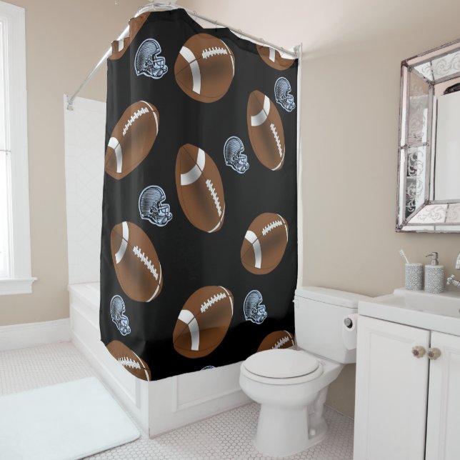 Football shower curtain (In Situ)