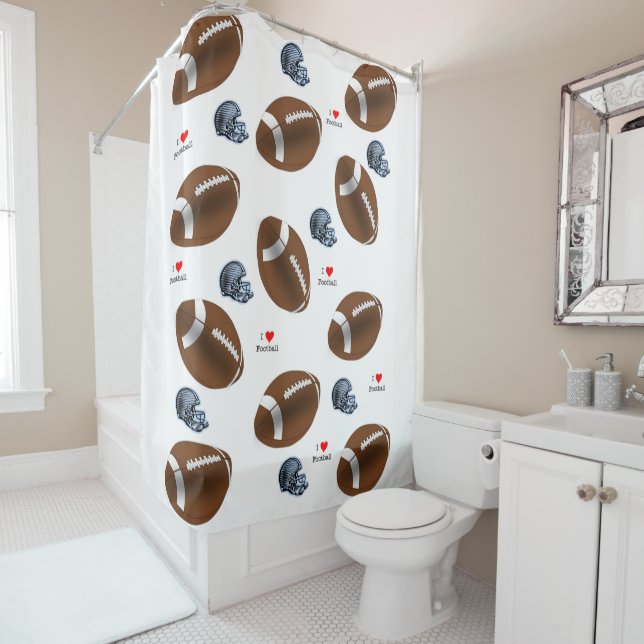 Football shower curtain (In Situ)