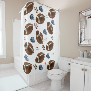 Football shower curtain