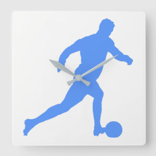 Football Silhouette Square Wall Clock