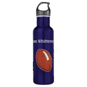 Football Silhouetted Players and Ball personalise 710 Ml Water Bottle