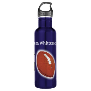 Football Silhouetted Players and Ball personalize 710 Ml Water Bottle
