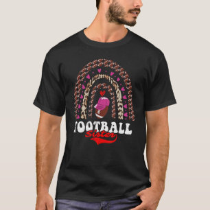 Football Sister  American Football Leopard Rainbow T-Shirt