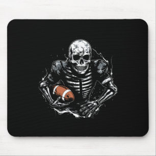 Football Skeleton Football Player Halloween Spooky Mouse Pad