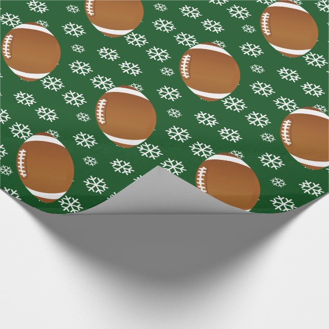 Football SnowFlake Wrapping paper. Wrapping Paper (Corner)
