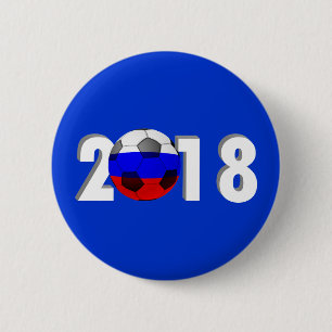 FOOTBALL SOCCER 2018 6 CM ROUND BADGE