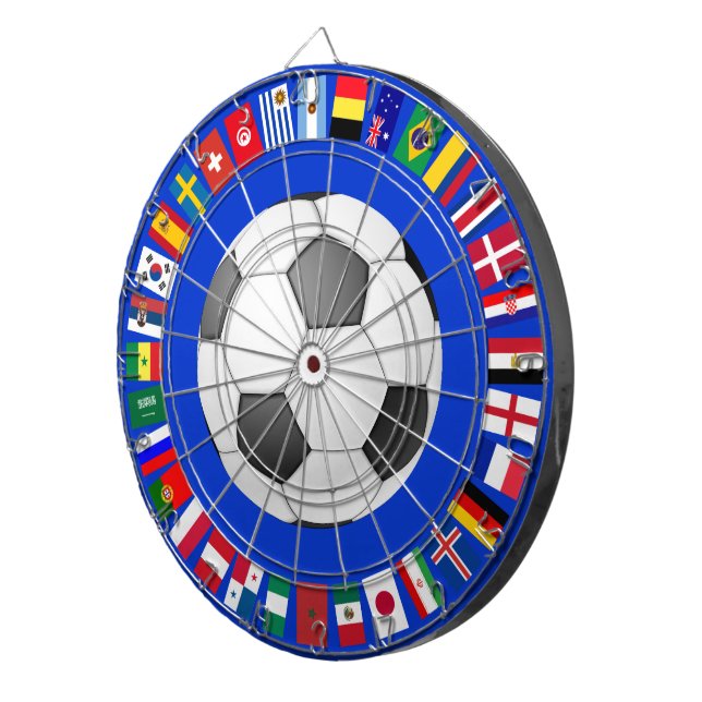 FOOTBALL SOCCER 2018 TEAM FLAGS SYMBOL CIRCLE DARTBOARD (Front Right)