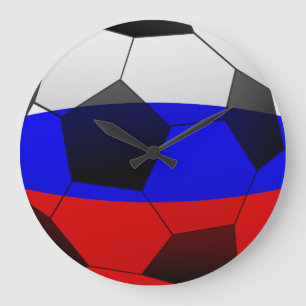 FOOTBALL SOCCER 2018 tricolor ball SYMBOL Large Clock