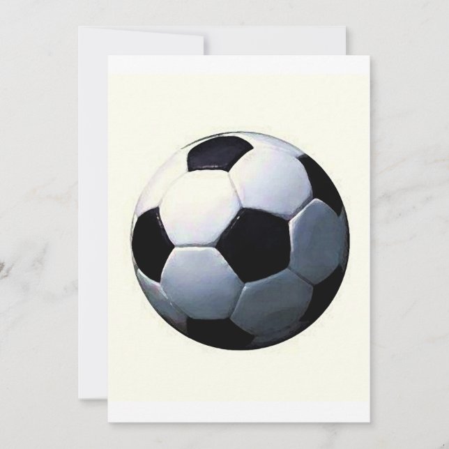 Football - Soccer Ball Invitations (Front)