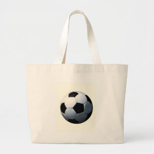 Football - Soccer Ball Large Tote Bag