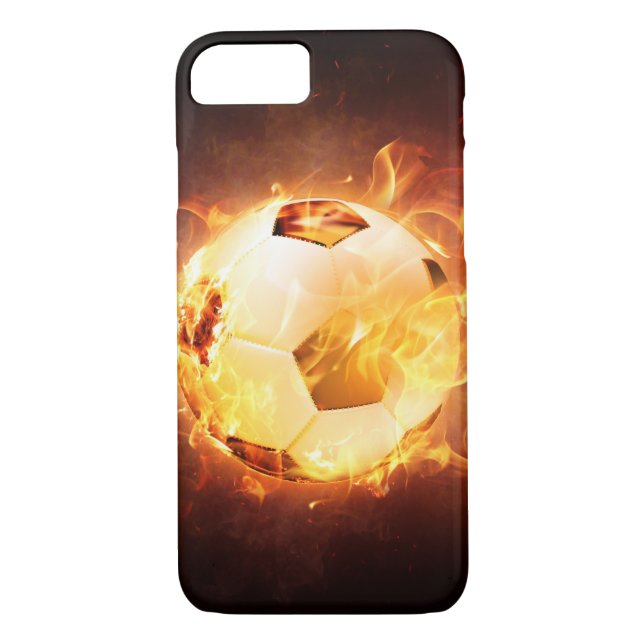 Football Soccer Ball on Fire Case-Mate iPhone Case (Back)