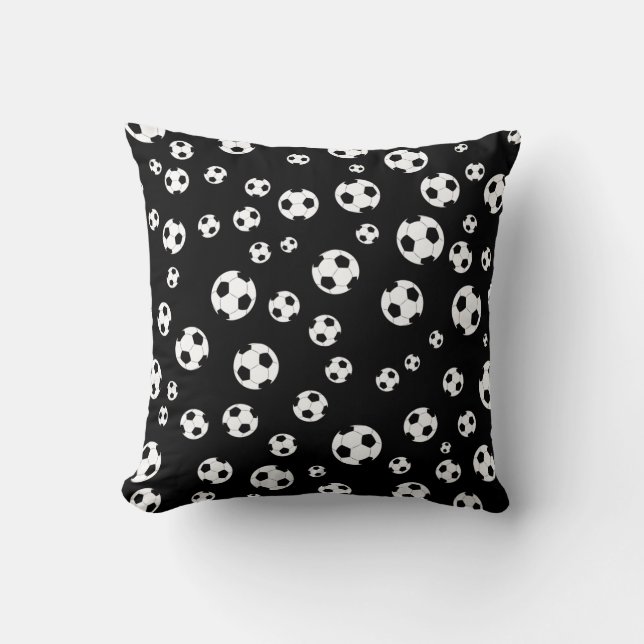 Football / Soccer Ball Seamless Pattern Cushion (Front)