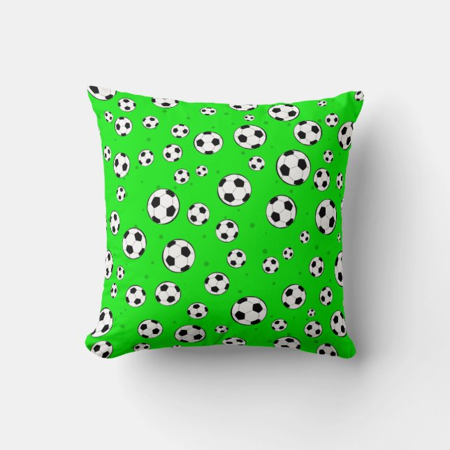 Football / Soccer Ball Seamless Pattern Cushion (Front)