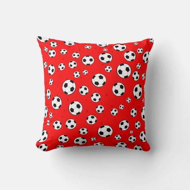 Football / Soccer Ball Seamless Pattern Cushion (Front)