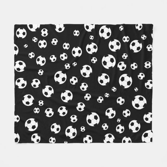 Football / Soccer Ball Seamless Pattern  Fleece Blanket (Front (Horizontal))