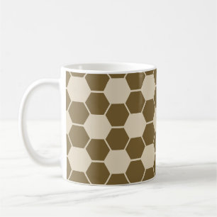Football / Soccer Ball Texture - Brown Tones Coffee Mug