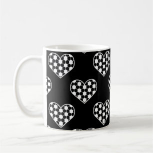Football / Soccer Ball Texture In Heart Shape Coffee Mug