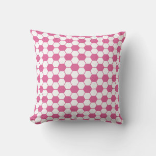 Football / Soccer Ball Texture Pattern - Pink Tone Cushion
