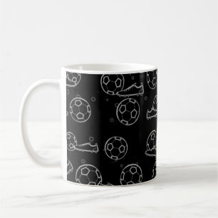 Football / Soccer - Balls & Boots Seamless Pattern Coffee Mug