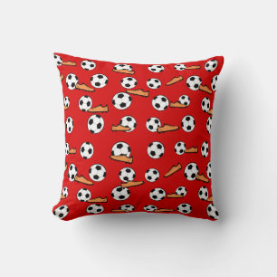 Football / Soccer - Balls & Boots Seamless Pattern Cushion