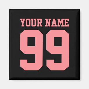 Football Soccer Name Number Boy Girl Personalised  Magnet