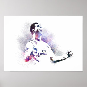 Football / Soccer Player - Abstract Watercolor Art Poster