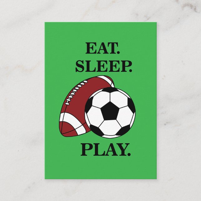 Football Soccer Player Coach  Business Card (Front)
