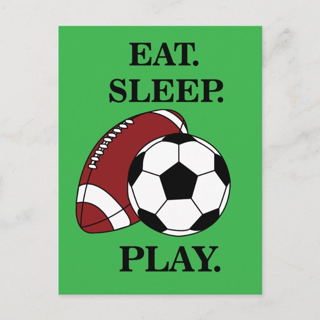 Football Soccer Player Coach  Postcard (Front)