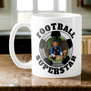 Football/Soccer Superstar Photo Coffee Mug