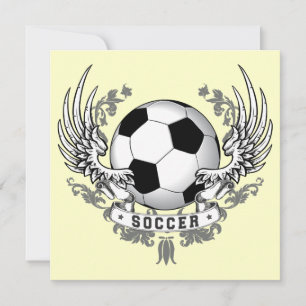 Football Soccer Wings Invitation
