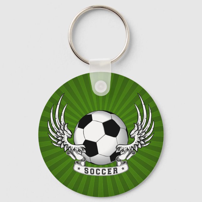 Football Soccer Wings Keychain (Front)