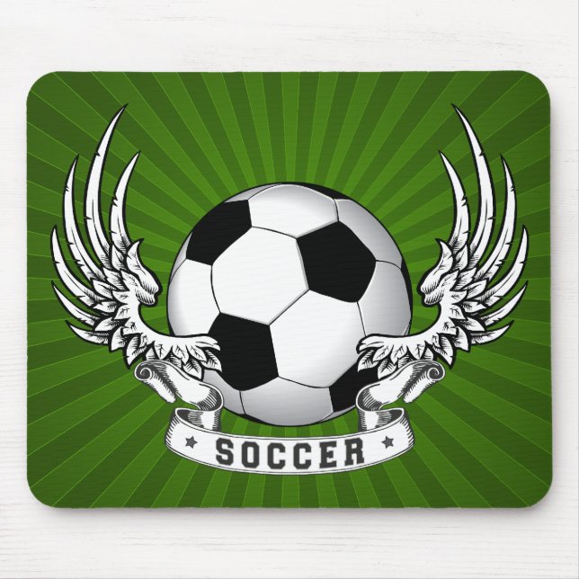 Football Soccer Wings Mousepad (Front)