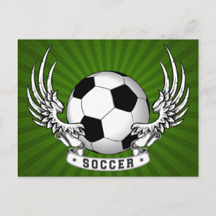 Football Soccer Wings Postcard
