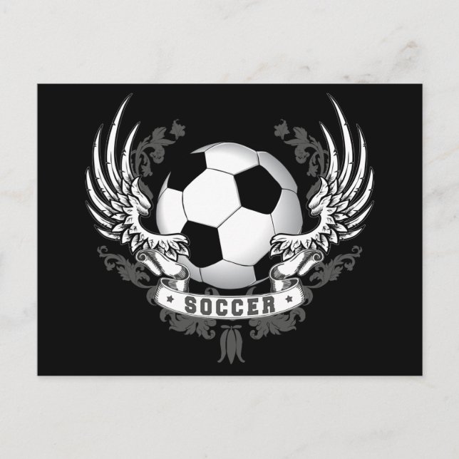 Football Soccer Wings Postcard (Front)
