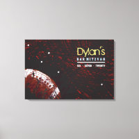 FOOTBALL SPLATTER Bar Mitzvah Sign In Memory Board